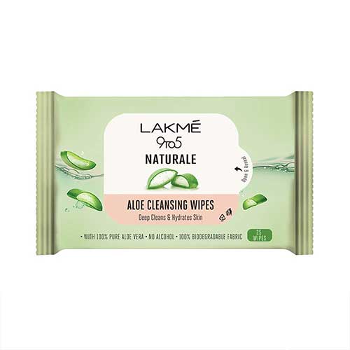 Lakme 9to5 Natural Aloe Cleansing 25 Wipes -0