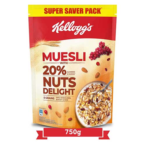 Kelloggs Muesli 20% Nuts Delight 750g-0