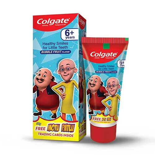 Colgate Kids Motu Patlu Bubble Fruit Flavour Toothpaste 80g-0