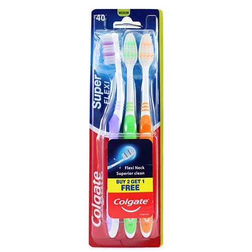 Colgate Super Flexi Medium Toothbrush (Buy 2 Get 1 Free)-0