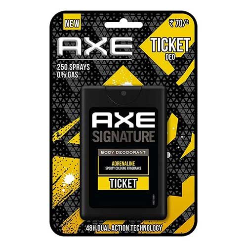 Axe Signature Ticket Adrenaline Long Lasting No Gas Pocket Deodorant Bodyspray Perfume 17ml-0
