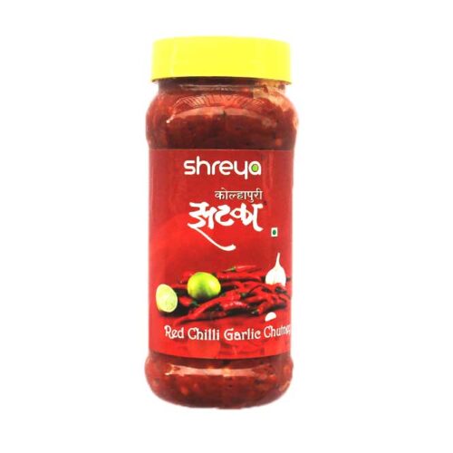 Shreya Zatka Red Chilli Garlic Chutney 300g-0