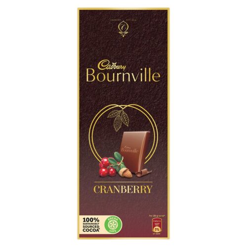Cadbury Bournville Cranberry Dark Chocolate Bar, 80 g-0