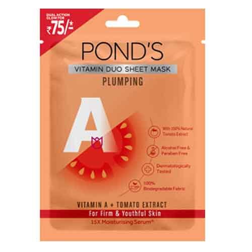 Ponds Sheet Mask, With Tomato Extract & Vitamin A, 25 ml-0