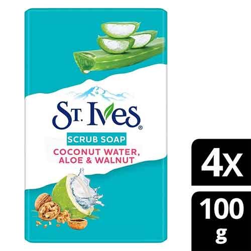 St Ives Coconut Water,Aloe & Walnut . 100gx4-0