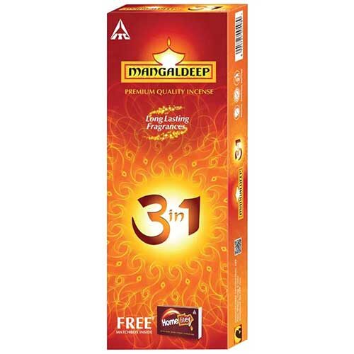 Mangaldeep Premium Quality Incense 3 in 1, 102g-0