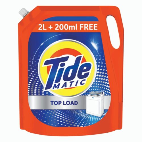 Tide Matic Top Load Liquid Detergent, 2L Pouch+200ml Free-0