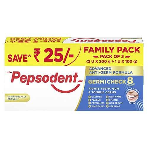 Pepsodent Germicheck 8 Actions Toothpaste 500 g Family Pack-0