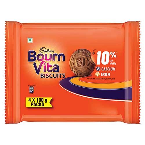 Cadbury Bournvita Biscuits 400g (4x100g)-0