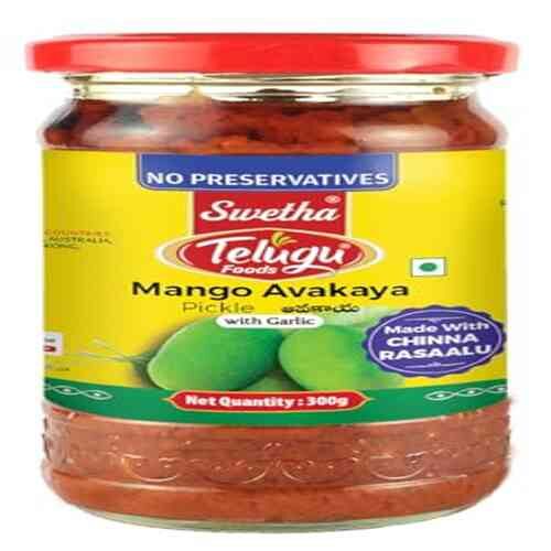Swetha Telugu Foods Mango Pickle with Garlic 300g