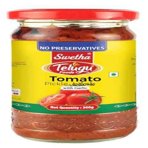 Swetha Telugu Foods Tomato Pickle with Garlic 300g