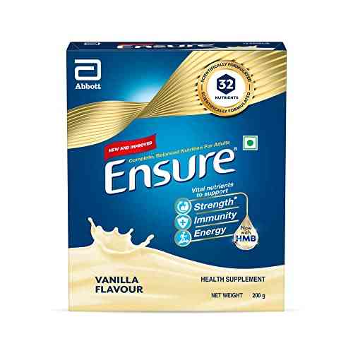 Ensure Complete Balanced Nutrition Drink For Adults 200g Vanilla Flavour Box